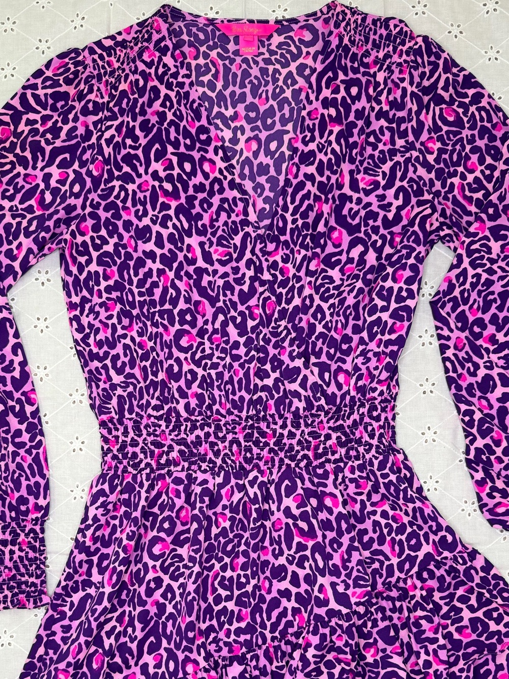 Lilly Pulitzer Cristiana Dress Purple Berry My Favorite Spot Print Size 8